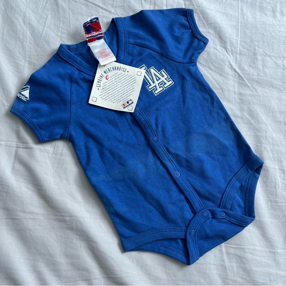 NWT LOS ANGELES DODGERS BABY Bodysuit Playsuit Top Unisex 6-9 months